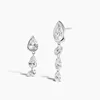 White gold asymmetrical drop
