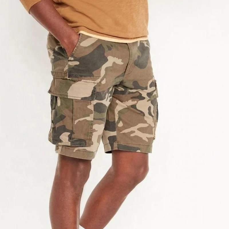 Factory Custom Wholesale Outdoor Multi-pocket Mens Cargo Shorts Camouflage Camo Shorts for Men gallery 2