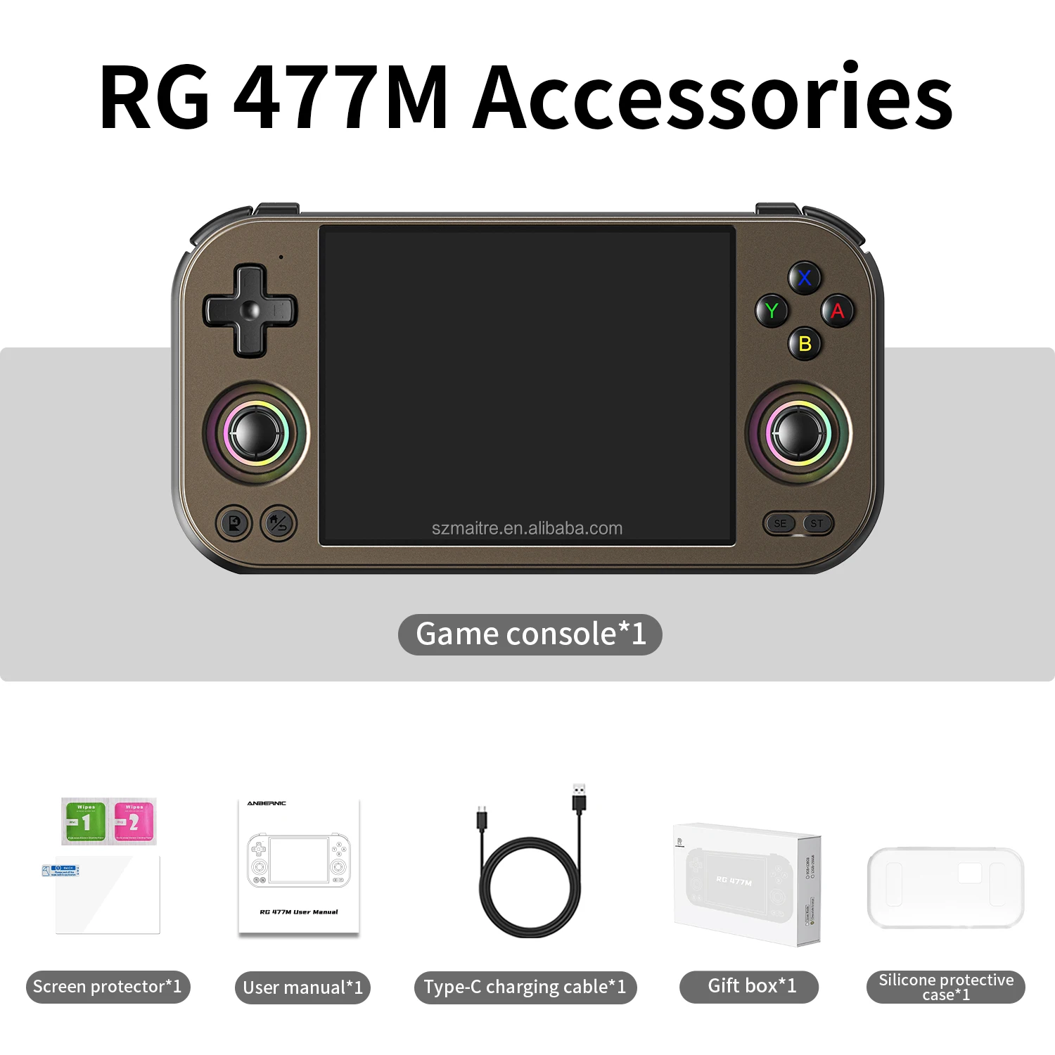 ANBERNIC RG477M Retro Handheld Console - 12GB RAM, 256GB Storage