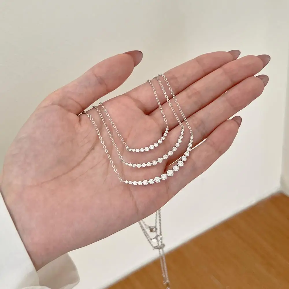 KAKODIY 5A Zirconia Chain 925 Sterling Silver Fine Jewelry Luxury 14K Gold Plated Stackable Necklace detail 6