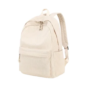 Large 17 Inch Corduroy Bookbag Fashionable 17 Inch Laptop Bag Lightweight School Backpack for Teens Women Casual for High School