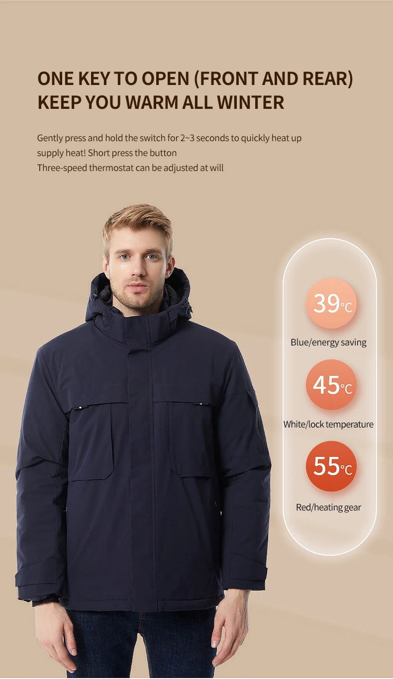 Wholesale Heating Coat Clothes Winter Outerwear Apparel Electric Heated