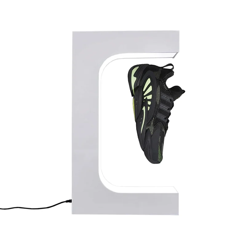 dropshipping Retail 360 magnetic floating display rotating devices levitating shoes display rack stand