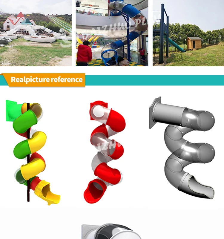 Children Playground Plastic Tube Slide Parts Amusement Park Indoor