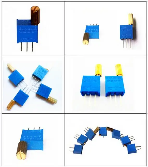 10 Stück 3296W 10K Ohm Trimmpoti – 3-Gang, Hohe Präzision, Für Elektronik-Projekte