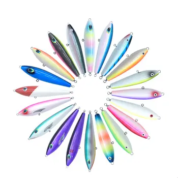 CHEERY 120g Printed Wooden Fish Resin Minnow Pencil Hard Bait Saltwater Fishing Lure for Trout Pike River Lake Stream – Minnow – view 3