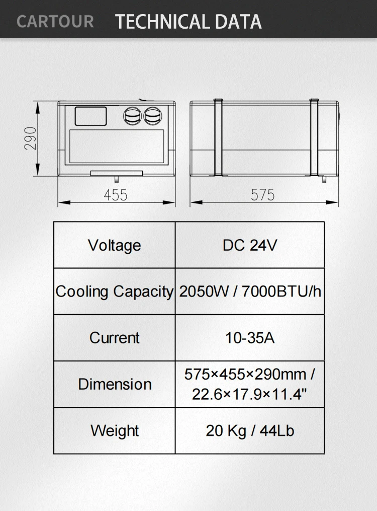 Universal Rv Air Condition Systems 24v Dc Air Conditioner Under Bench