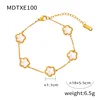 E100- Gold  white Bracelet