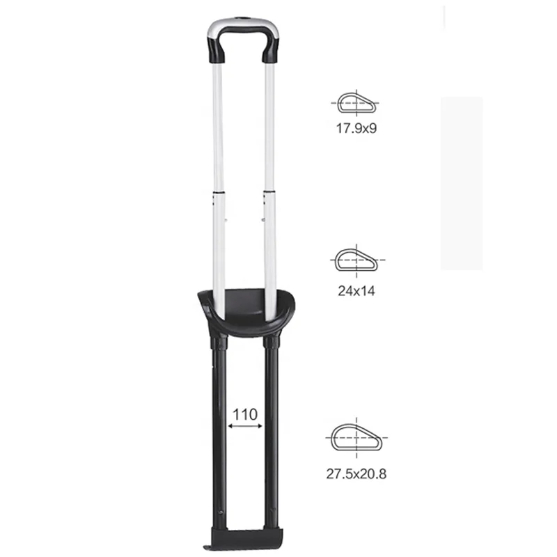 Extendable Retractable Push Button Luggage Handles Parts