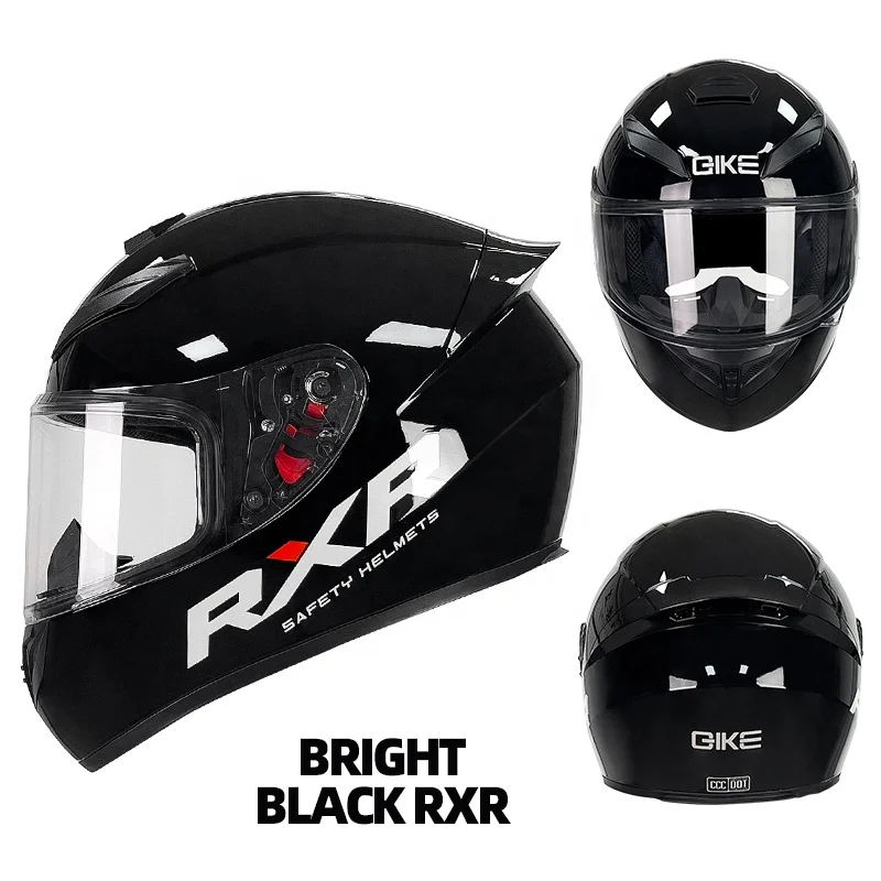 Rxr Half Face Helmet Design RXR 065F (DUAL VISOR) Half Face Helmet - Main Image