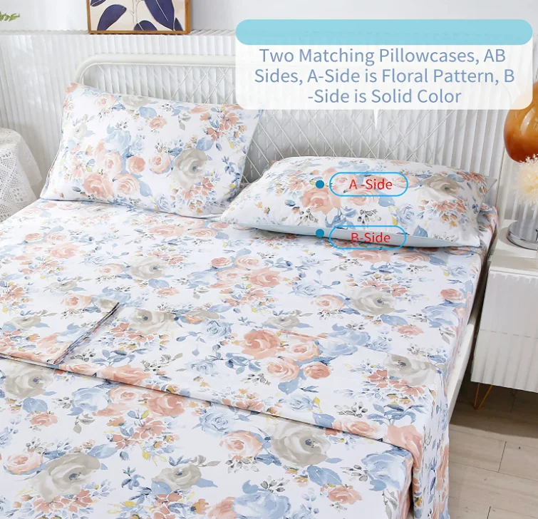 Soft Like 2200tc Egyptian Cotton Sheet Sets Home 4 Piece Microfiber Bed