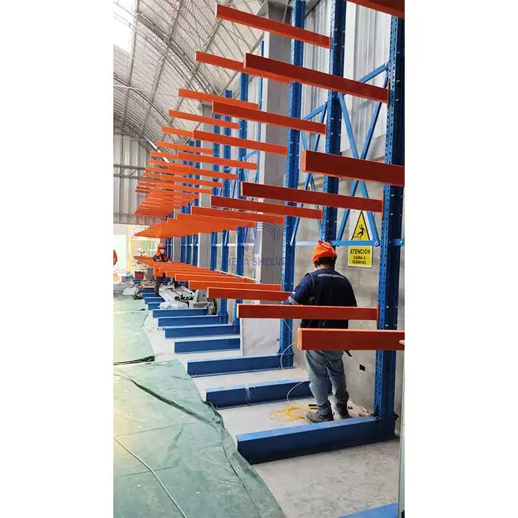 Glass Racks Warehouse Storage Cantilever Racking Duty Long Arms Iron Cantilever Racking System High Capacity Cantilever Racking
