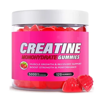 Creatine Monohydrate Chewables 120 Counts Creatine Monohydrate Gummies for Muscle Growth & Recovery