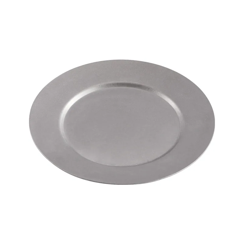 Japanese Retro Style  Stainless Steel Round Steak Plate Luxshiny  Dinner Sushi Dish Make Old Dessert Cake Candy Fruit Plates