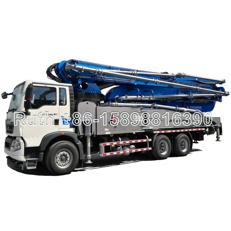 Бетононасос JIUHE, бетононасос для грузовиков 30 м 38 м 52 м 58 м 62 м 70 м, Китай