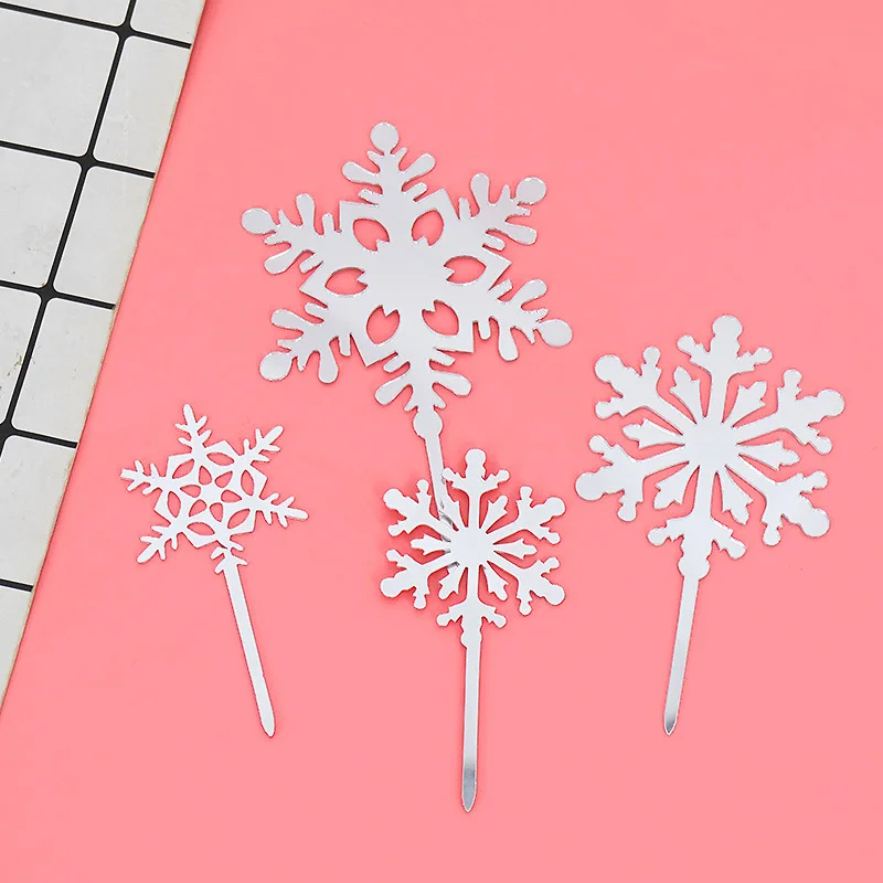 ychon acrylic cake toppers snowflake cup