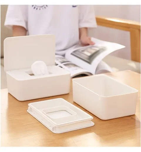 Custom Design Wet Storage Box,wet Dispenser Holder Tissue Storage Box Case with Lid Dust Proof for Home