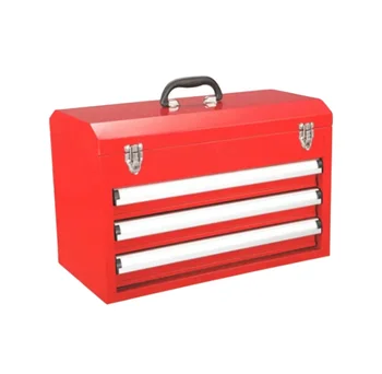 Customizable Three-Layer Metal Toolbox with Metal Handle Available in Many Colors and Sizes for Tool Cases
