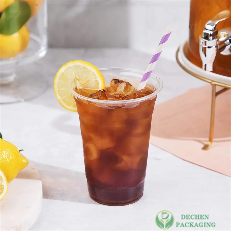 Custom Pp Boba Cups 16 Oz Clear Plastic Cups