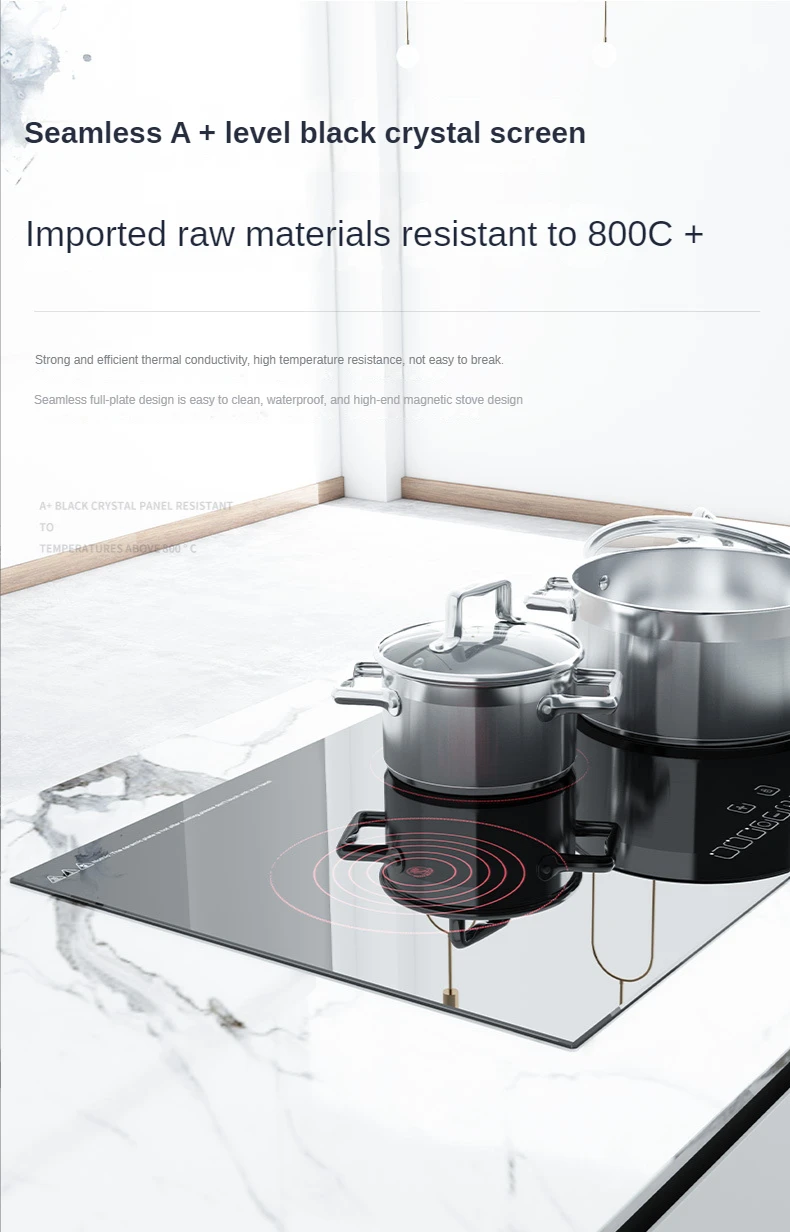 3 Burners Induction Cooker Embedded Three-fire Electric Ceramic Stove ...