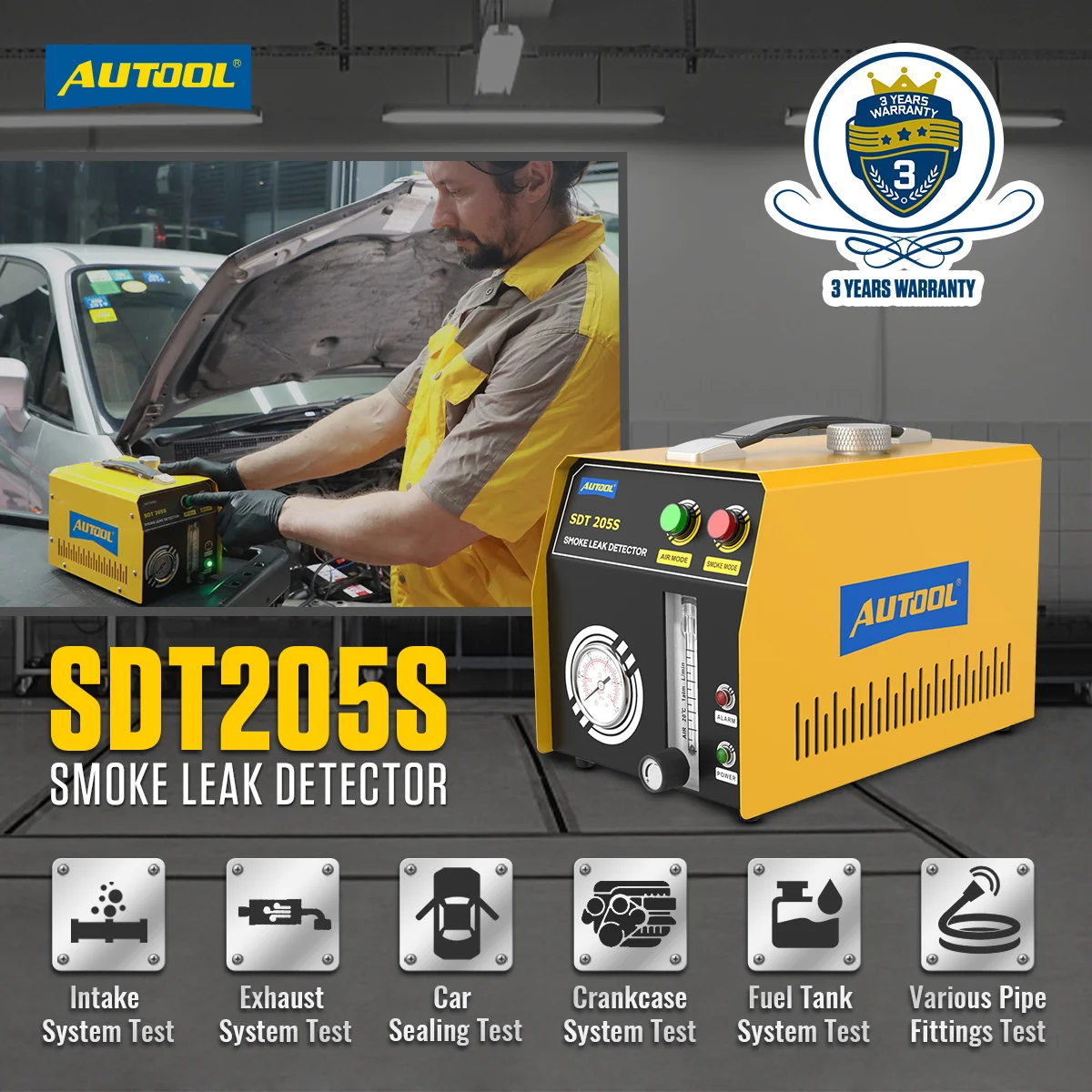 205s Automobile Pipe Smoke Leak Detector Engine Intake And Exhaust Leak