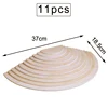 11pcs semicircular wood