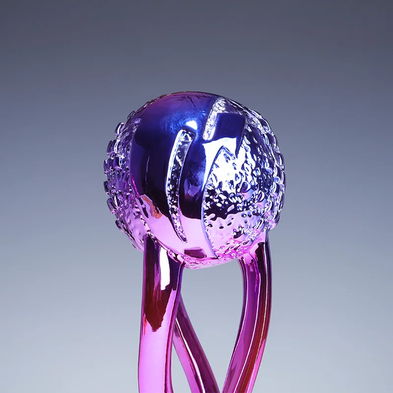 Factory direct custom plated resin thorn ball k9 crystal color printing trophy supplier