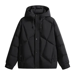 Custom Down Jacket, Hooded, Warm, Full-zip, Durable, Long-length Down Jacket for Men