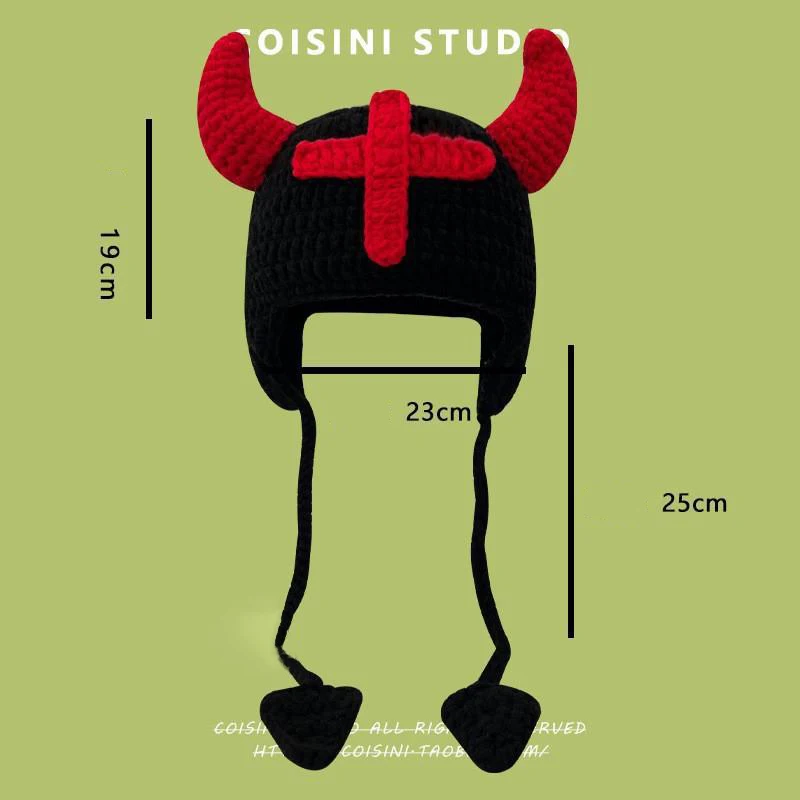 Wholesale monster hand-knitted hat women winter quirky cartoon green knitted hat with tentacles
