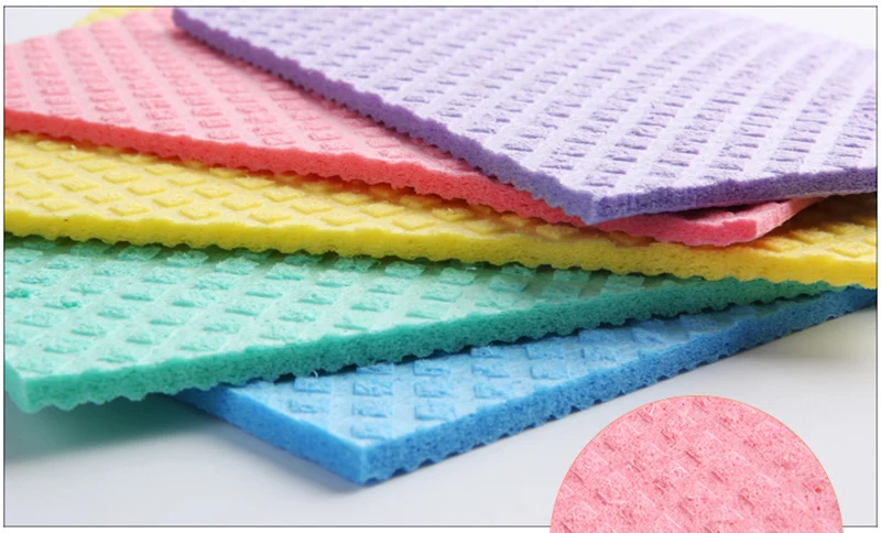 Custom Printed Reusable Kitchen Absorbent Dishcloth German Wood Pulp Cotton Eco-Friendly Extra Durable Cleaning Dishcloth