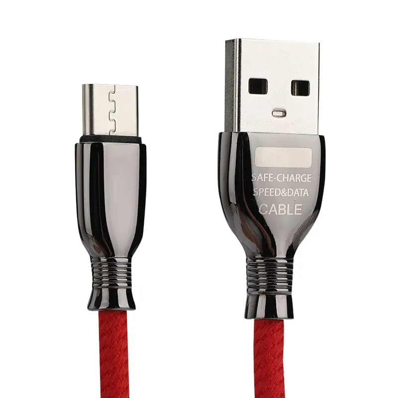 2.0USB A/M TO MICRO Length=1.0M USB For IPHONE 5V2A Zinc Alloy Cable Braid Material