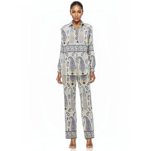 Pattern Elasticated Retro Plus-size Spring and Summer New Shopping Pants Women