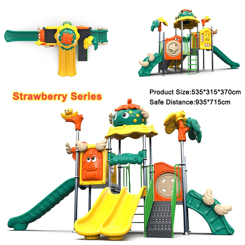 High Quality Custom Made Commercial Theme Park Plastic Slide Kids