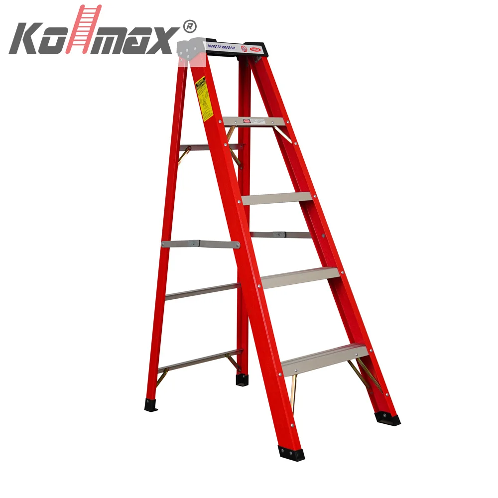 Industrial Step Ladder Fiberglass Folding Ladder Fiberglass Insulated