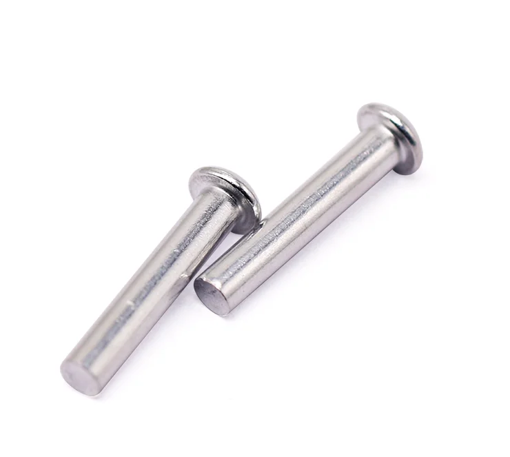 Factory Custom OEM Steel Fasteners Cold Forged Semi-Tubular Rivet with Aluminium Flat Head for Brake Lining