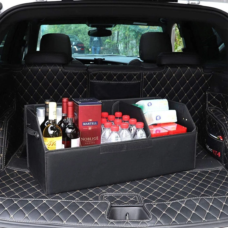 Leather Custom Car Trunk Storage Box Foldable Car Storage Box Can Be Easily Expanded to Meet the Needs of Any Car Organization