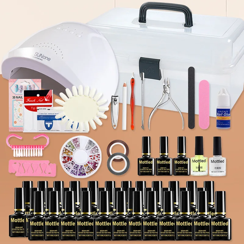 Kit De Manicura Profesional Con Lámpara Led,Gel Uv Para Principiantes - Buy  Uñas De Gel Uv Esmalte De Uñas De Gel,Venta Al Por Mayor Suministros De Uñas  De Gel Uv Esmalte De