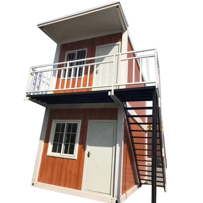 luxury duplex container homes china with stairs and canopy