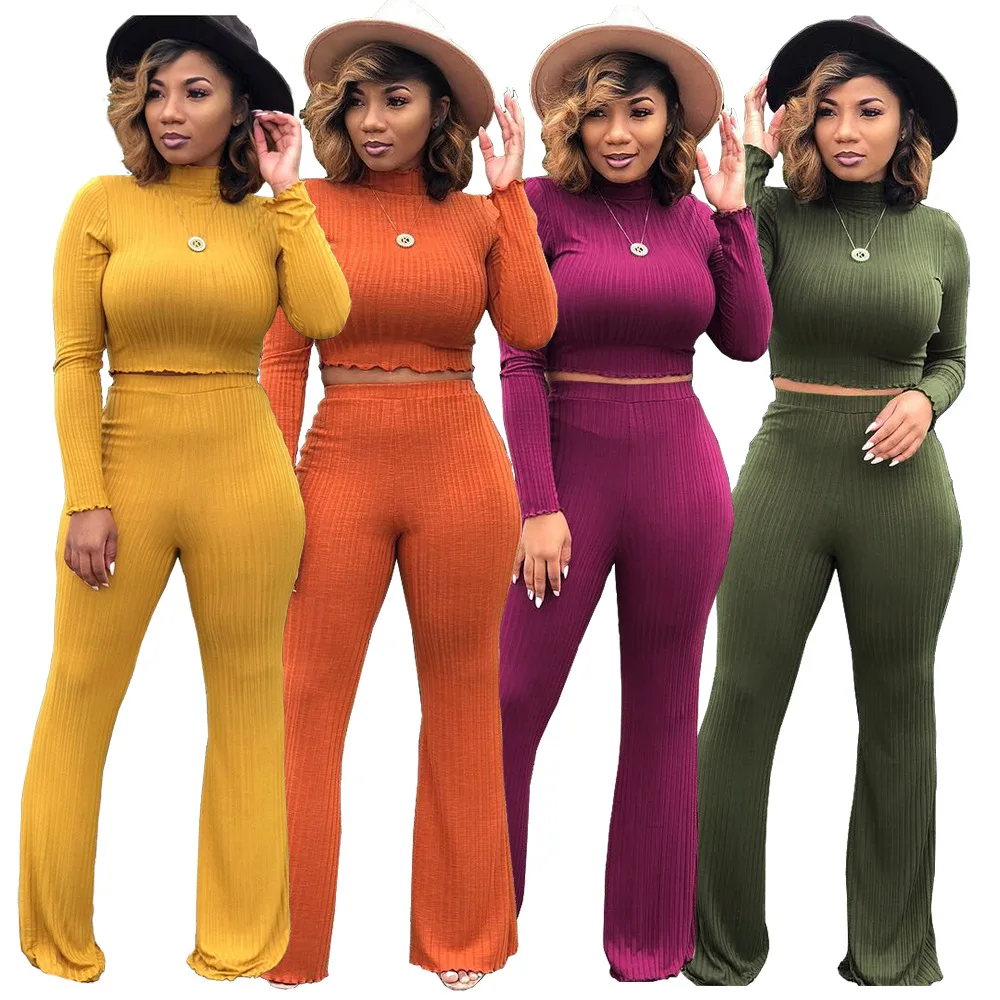 Long Sleeve Womens Pants Sets 2 Piece 