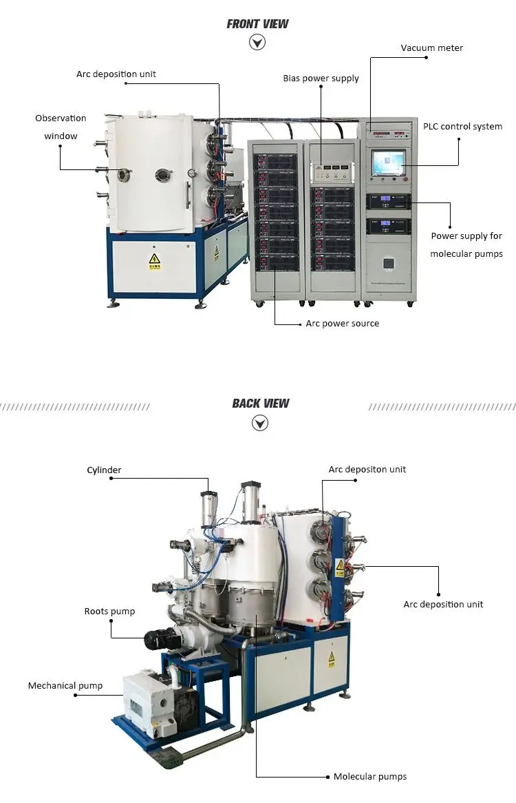 Factory Direct China Small Pvd Coating Machine Price Sputtering Metal Deposition Pvd Coating Machine for Hard Tool Coating