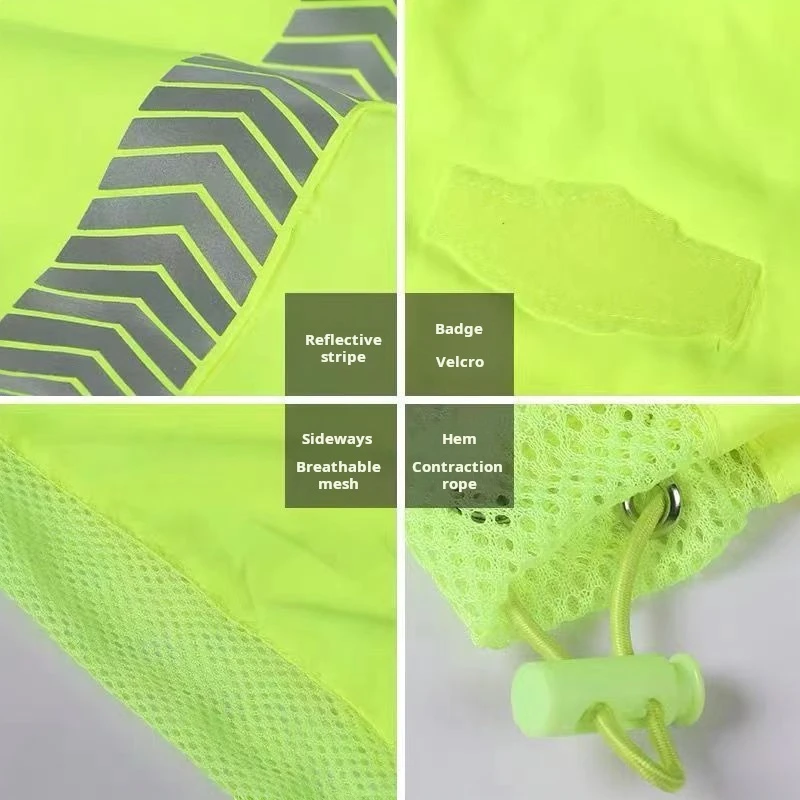 Sun Protection Safety Jacket Hi-Vis Lightweight Thin Windbreaker Jacket For Outdoor Worker