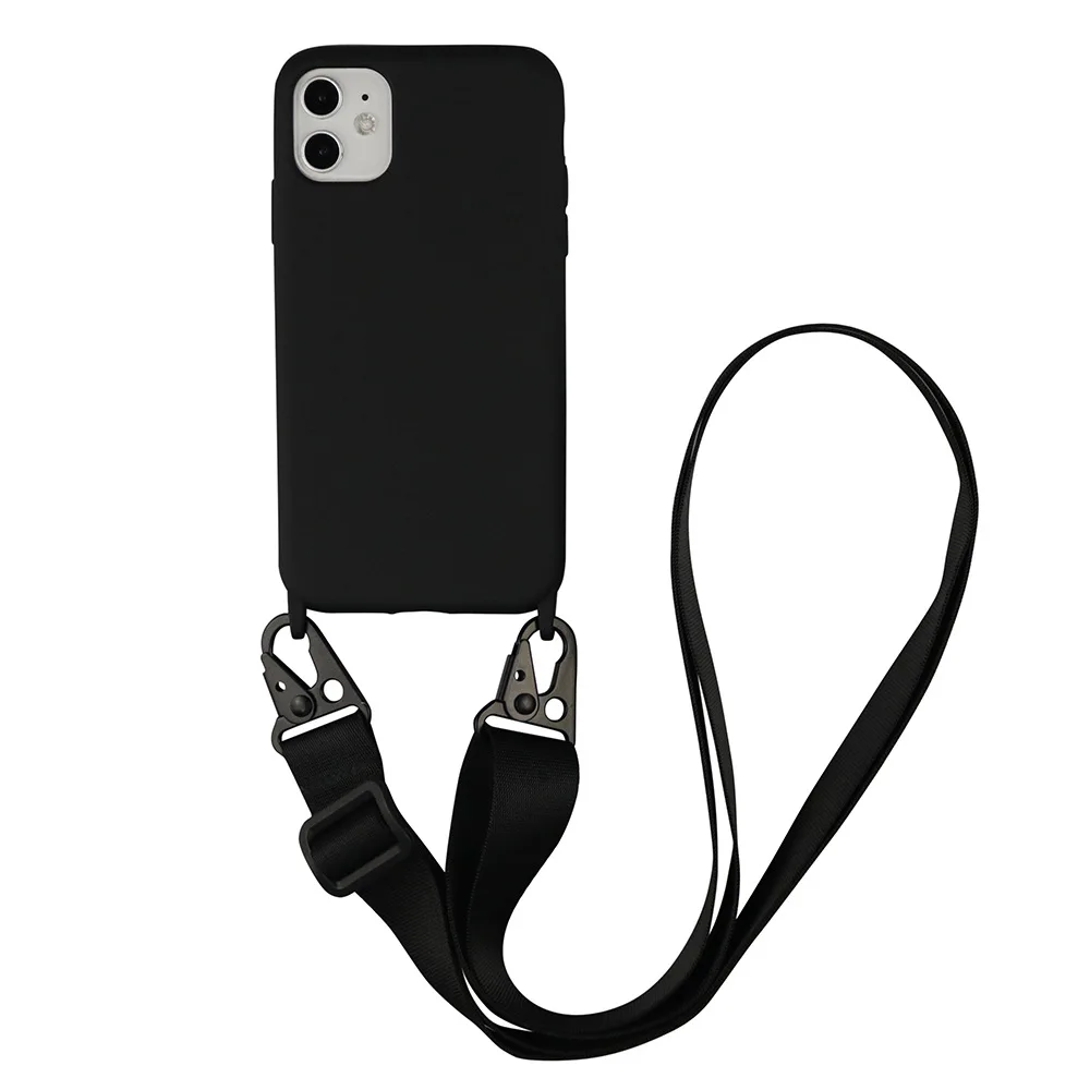 Coque + Lanière Bandoulière Pour Emporia E6 Lite - Protection Antichoc TPU + Sangle Réglable Cou/crossbody - Noir