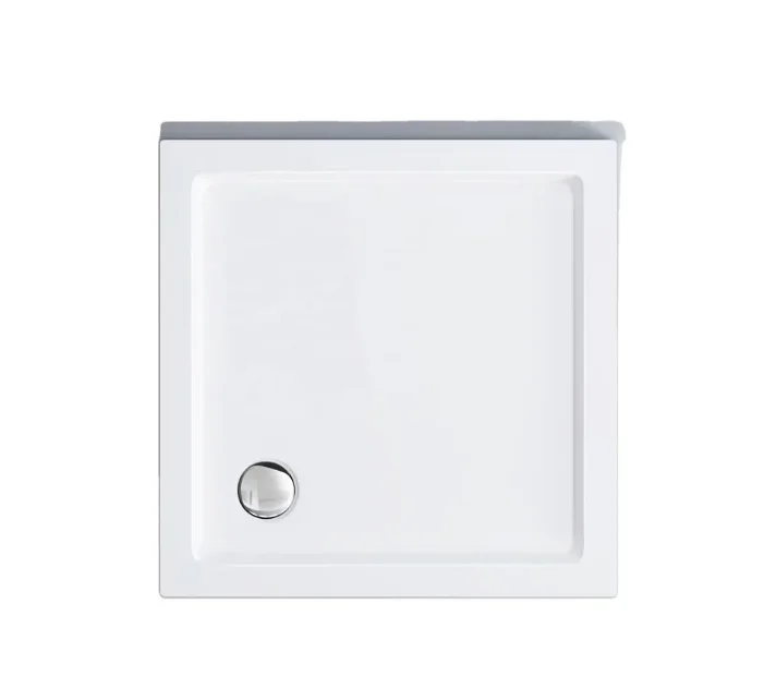 Shower Tray White square Shape Artificial Stone Resin Material Shower Pan Applied to Shower Rooms