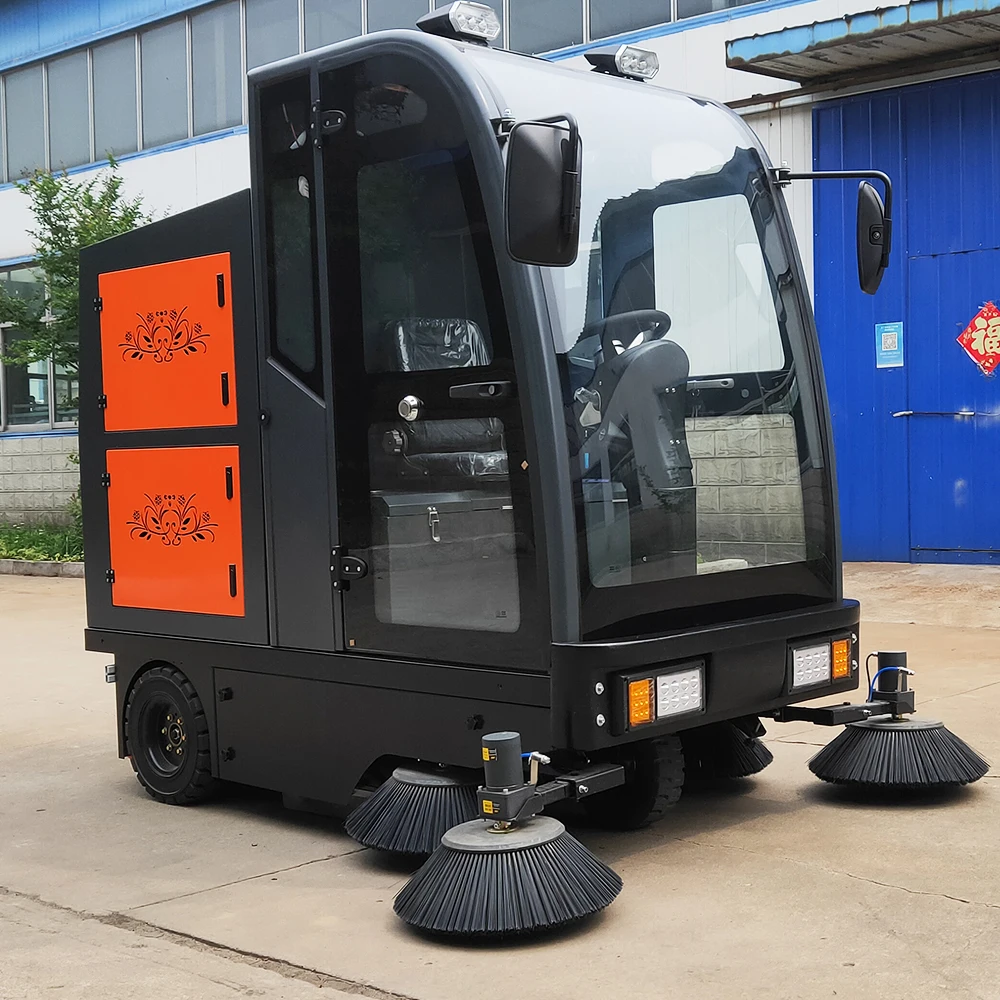 Outdoor Electric Driving Power Street Sweeper Cleaning Machine Electric