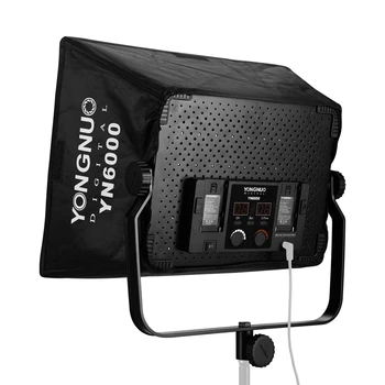Yongnuo YN6000 Bi-Color LED Panel 3200-5600K With Soft Box & Bracket 600 Light detail image