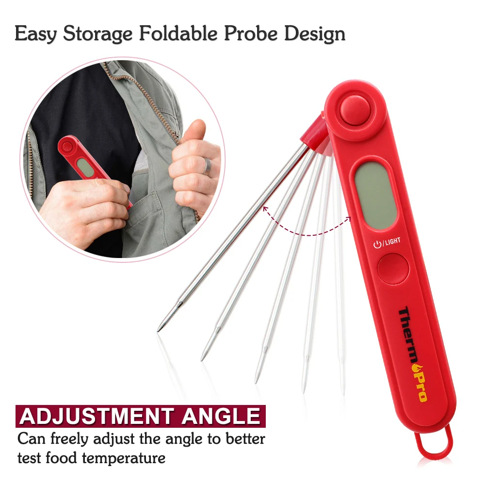 New Foldable Digital Meat Thermometer – Kitchen & BBQ Food Temperature Probe