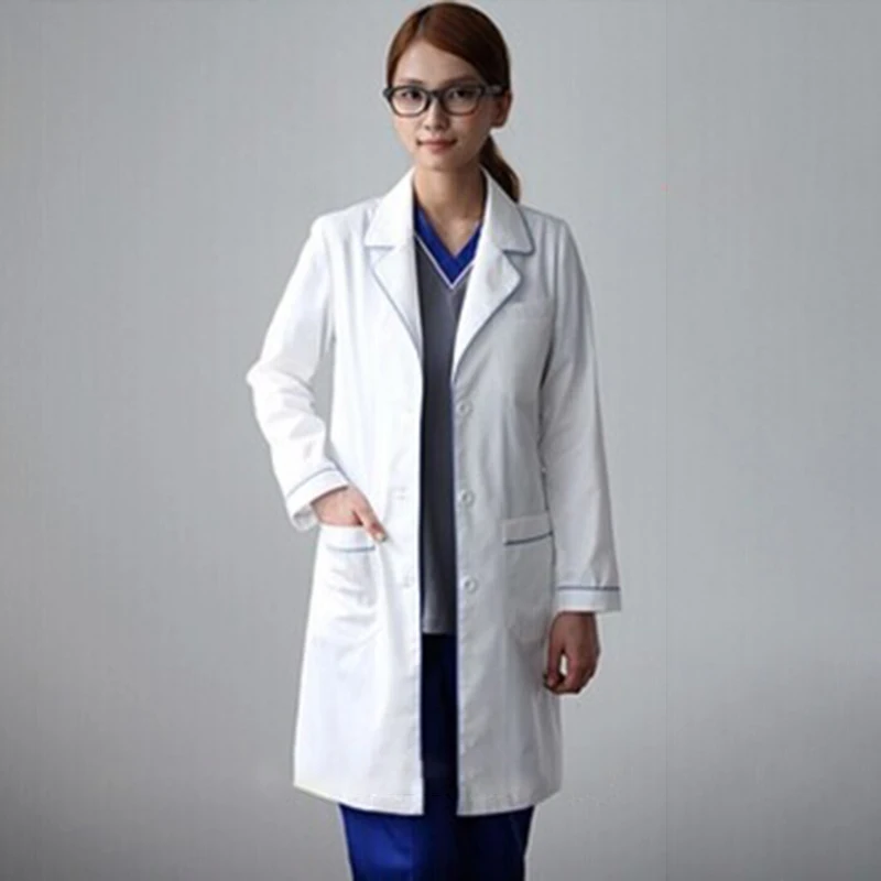 Women's Doctor Nurse Uniform Lab Coat Hospital Scrubs Dress Healthcare Workwear