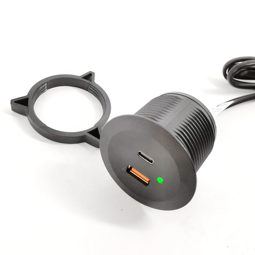 New Design Quick USB Outlet Multiprise USB Power Grommet with 18 W Cabinet USB Type C Plug Module