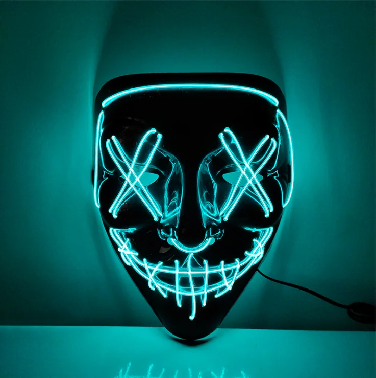 2023 Hot Halloween Led Mask Purge Neon Masks Election Mascara Costume ...