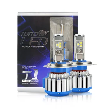 T1 Led Car Headlight H4 H7 H11 H13 9005 LED Headlight Bulbs with turbo